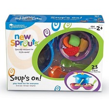 23 Piece Multi Color Kids Pretend Play Food Set For Learning And Imaginative Fun