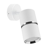 Wandspot Wandlampe Metall GU10 Ø 6 Cm Klein Schwenkbar Weiß Chrom Innen KüChe