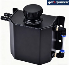 Car Overflow Coolant Radiator Tankreservoir Expansionuniversal 1l Aluminum Bk