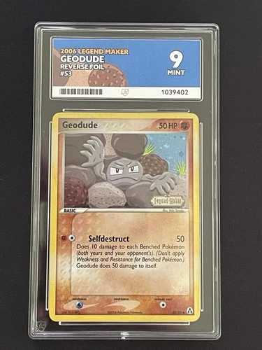 Geodude 53 ACE graded card