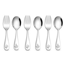 6 Pieces Toddler Utensils, Stainless Steel Kids Silverware Small Toddler