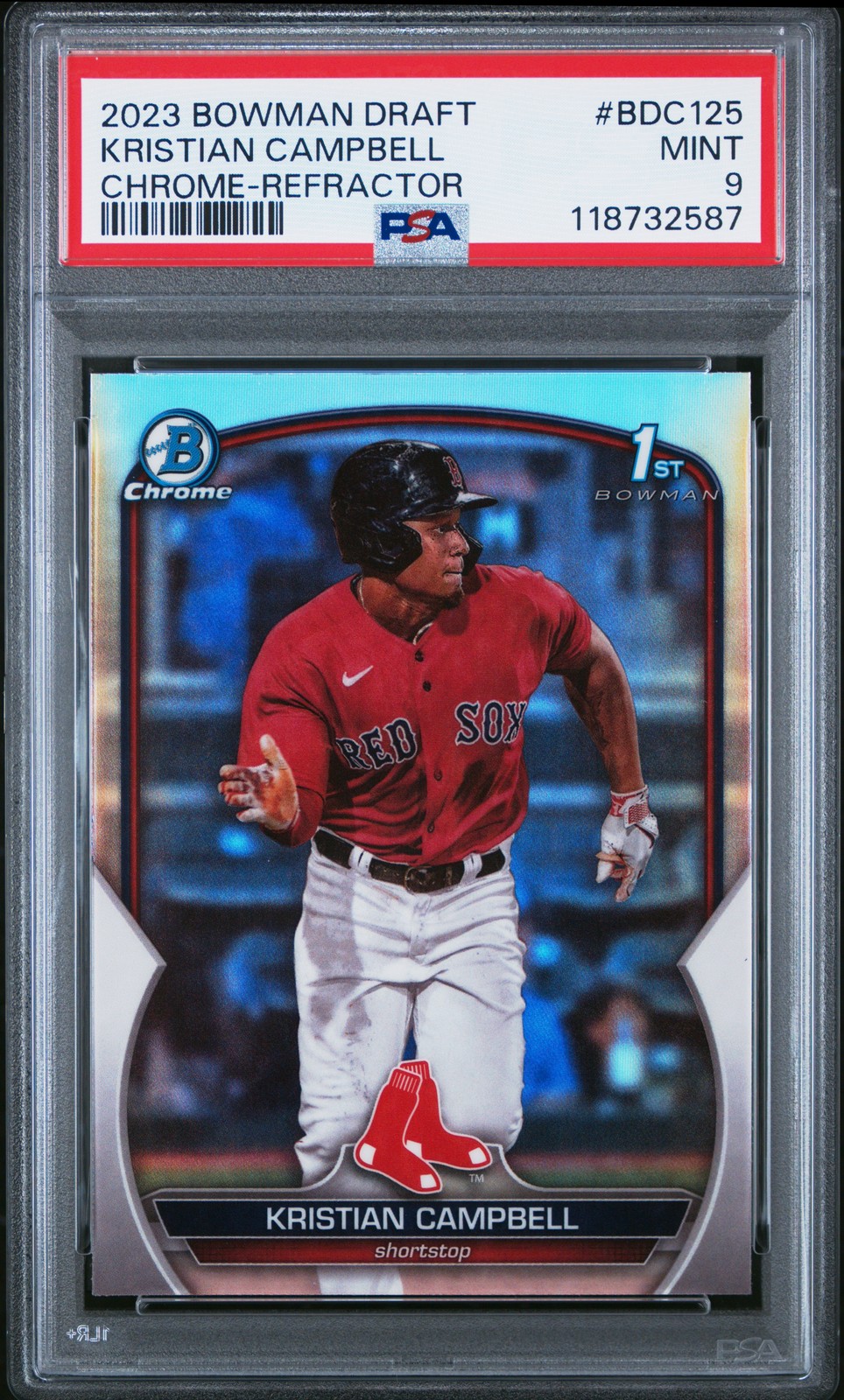 2023 Bowman Draft #BDC125 Kristian Campbell Chrome-Refractor PSA 9