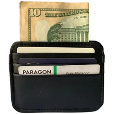 Slim Card Holder Wallet for Men – Genuine Leather Minimalist-Card Case, ID Slots