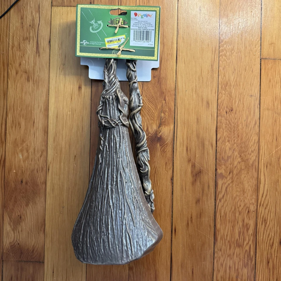 Escoba Wicked Elphaba Disfraz Accesorio Marrón Plástico Utilería 4+ Mago Foto 3 de 3