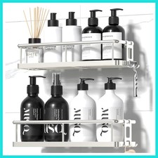 Shower Caddy Adhesive, No Drill Bathroom Shower Organizers, with Removable Ho...