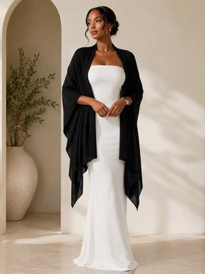 NWT Show Me Your Mumu Classy Black Cover-up Whimsygoth Pashmina Shawl Cape Wrap 