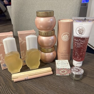 Avon Pearls & Lace Lot Of 9 Discontinued Perfume Lotions Gel Glacé NEW Old Stock