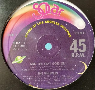The Whispers And The Beat Goes On Vinyl Single 12inch Solar