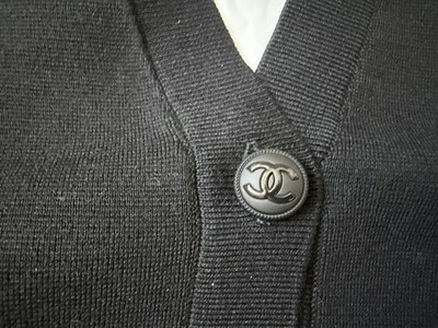 Authentic CHANEL UNIFORM CARDIGAN LONG SLEEVE V-Neck Full Milano