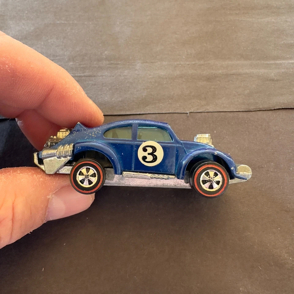 ORIGINAL 1971 MATTEL HOT WHEELS REDLINE BLUE EVIL WEEVIL HK BLK INT CAR NM - Image 4 of 4