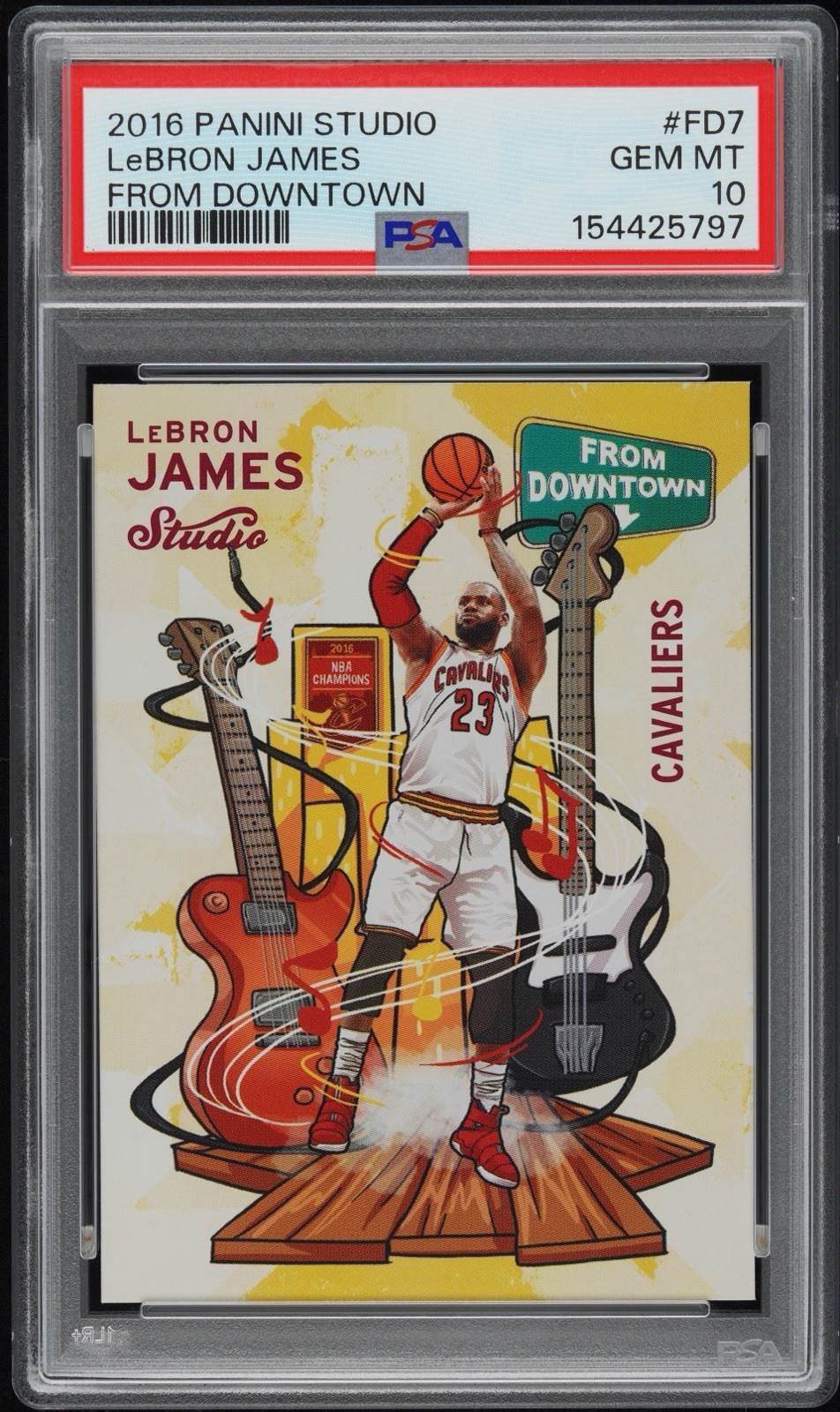 2016-17 Panini Studio - From Downtown LeBron James #FD7 PSA 10