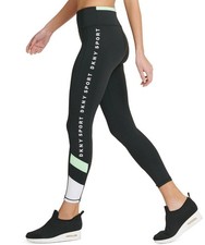 DKNY Sport Women's High-Rise Colorblocked Leggings in Black, Size S