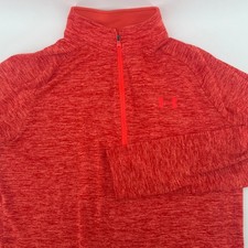 Under Armour Pullover Women's Medium Red HeatGear 1/4 Zip Space Dye Long Sleeve