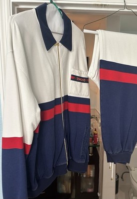 Gucci Men s XXL Web Stripe Vintage-Effect Tracksuit Jacket & Pants Set