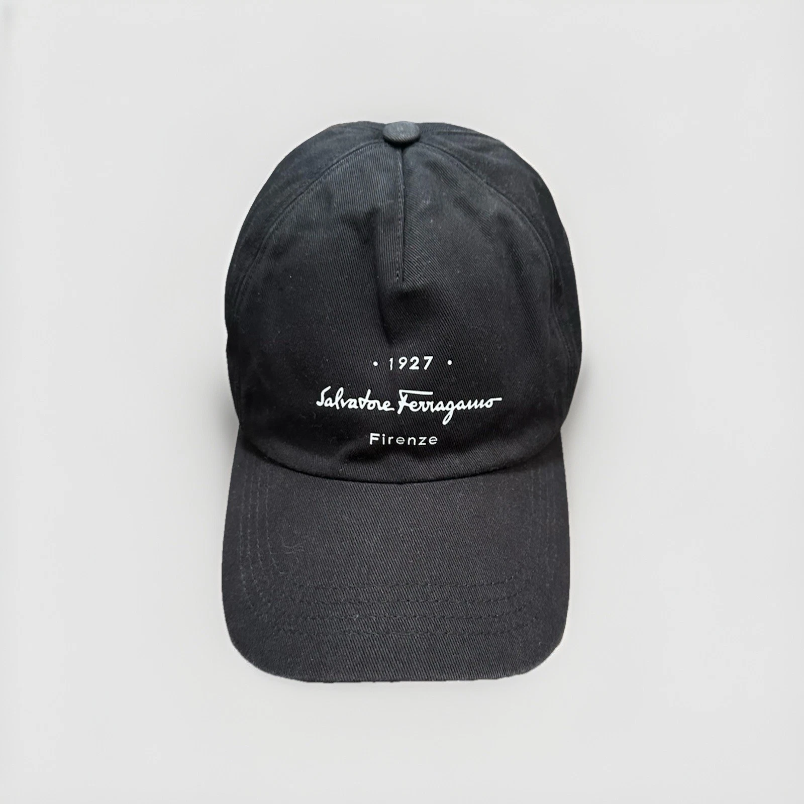 SALVATORE FERRGAMO BASEBALL CAP WITH SIGNATURE NERO-BLANCO