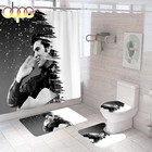 Elvis Presley Merry Christmas Four-piece Bathroom Set Toilet Seat Mats