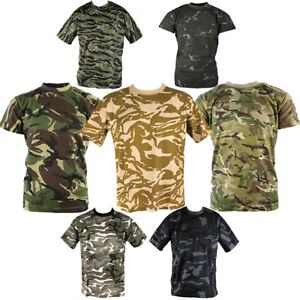 Homme Armée Camouflage T-Shirt S-3XL 100/% Coton MTP BTP DPM Désert Urbain SAS Camo