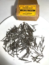 RARE Vin. Lot-100 YR.Old Cobbler's 3/4" Sole & Heel Flat Head Hardware Nails-(E)