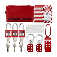Lockout Tagout Kit Electrical Loto - Group Lockout Hasps, Lockout Tags, Safet...