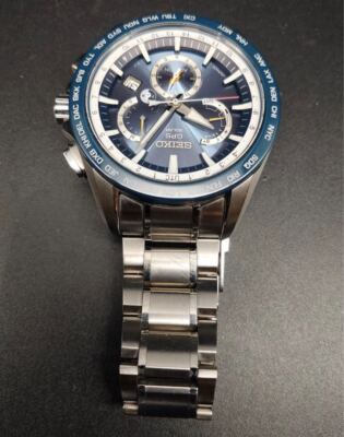 Seiko Astron 8X53-0Ad0 Analog Solar Men Sbxb053 Gps Vintage