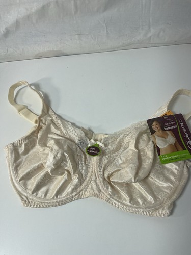 Playtex Secrets Bra 38DD Cream Signature Florals Underwire Style 4422 Lifts