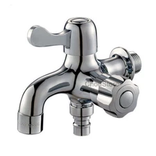 Bathroom Wall Mount Dual Way Faucet Washing Machine Di​shwasher Water Tap Faucet