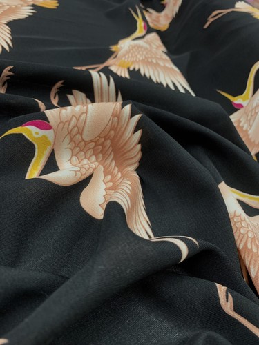 SUMMER/SPRING PRINTED POLYESTER FABRIC : BIRDS : 150CM WIDE : #CEP8 - Foto 31 di 41
