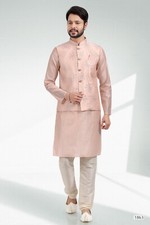Indian Mens Designer Wedding Party Wear Bollywood Kurta Payjama Jacket Set India