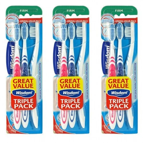3 X Wisdom Regular Plus Firm Triple-Pack Toothbrush