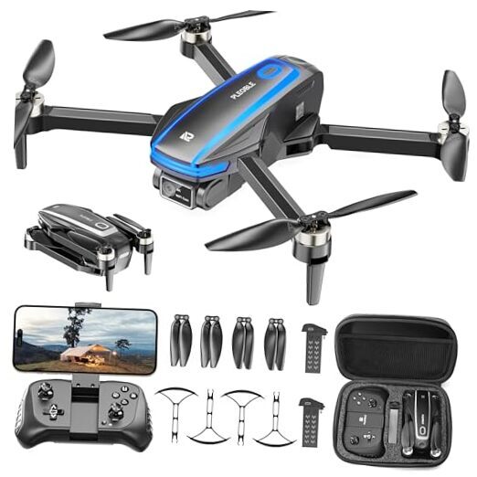 4K Brushless Motor Drone with Camera for Adults and Kids in Black
