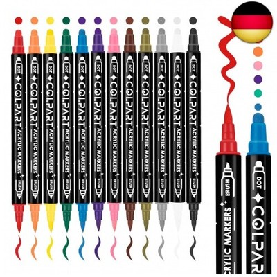 Acrylfarben stifte Acrylstifte für Steine Wasserfest 12PCS Acrylic Paint Marker 