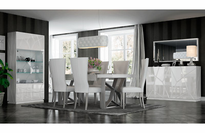 ESF Kiu White 9 Piece Dining Room Set Made in Spain by Franco Spain