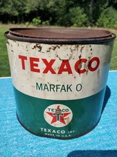 Vintage Texaco Marfak 0 Grease Can - 5 lb.