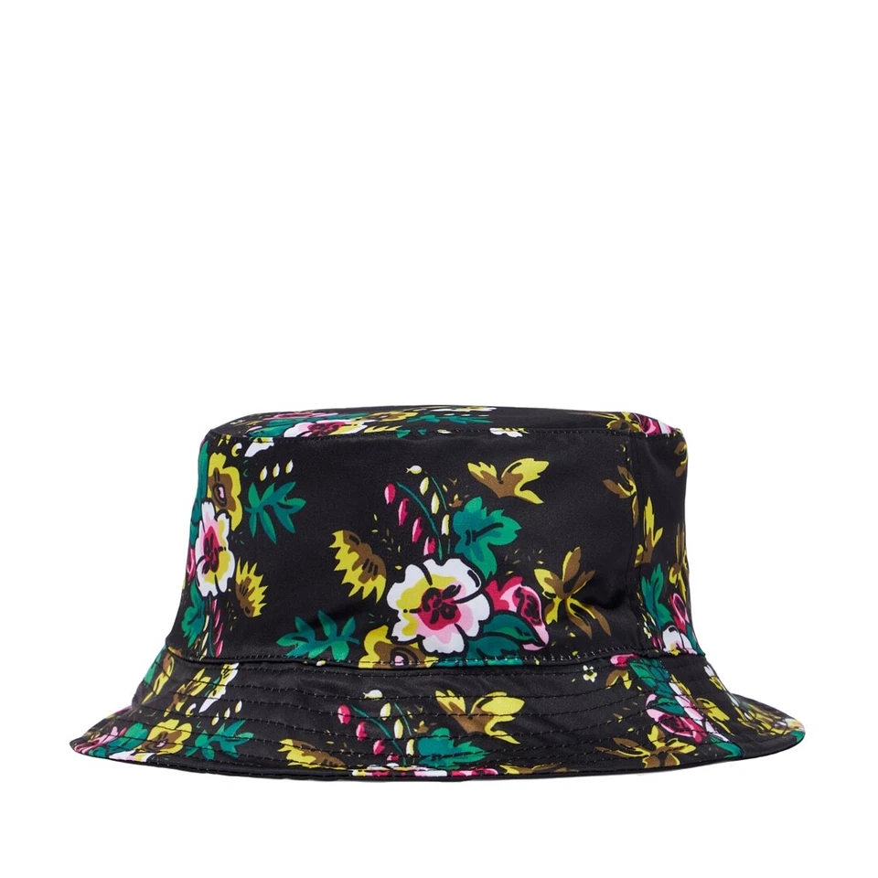 Kenzo Reversible Floral & Black Satin Bucket Hat - Image 2 of 3
