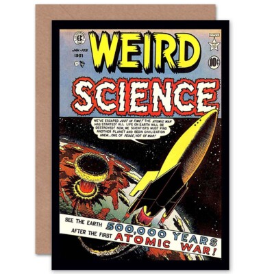 Magazin-Cover 1951 Weird Science Sci Fi Geburtstagskarte