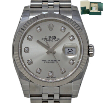 Rolex New Datejust 36mm 116234 Steel White Gold Silver Box/Paper/5YrWTY #RL432