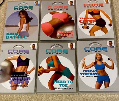 8 GUNNAR PETERSON S Core Secrets DVDs Bun, Upper, Training, Cardio, Head To Toe