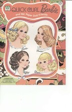 VINTGE 1960s BARBIE QUICK CURL PAPER DOLL MOD LASZER REPOR~FROM ORG SZE UNCUT