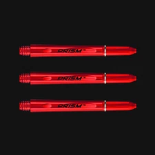 WINMAU PRISM POLYCARBONATE  DART SHAFTS..CLEAR RED MEDIUM 46MM