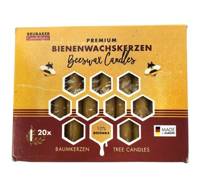Brubaker 20er Set Baumkerzen 10% Bienenwachs