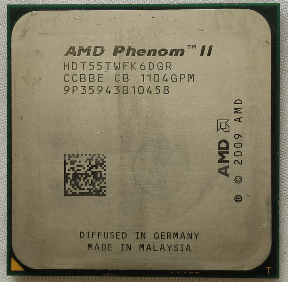 AMD CPU Phenom II X6-1055T 2.8GHZ Socket AM3 TDP 95W HDT55TWFK6DGR Processor 95W - Image 2 of 4