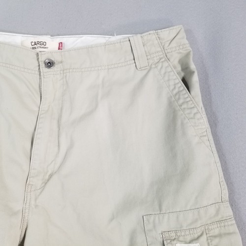 Levi's cargo hiking pants men's 42x32 beige loose straight baggy Grunge Hip Hop - Picture 6 of 15