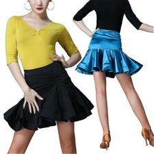 Women Latin Dance Fishtail Skirt Salsa Tango Ballroom Dancewear Rumba Practice