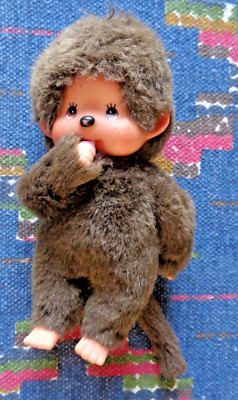 Peluche Kiki (Monchhichi) Vintage 1974 Par Ajena Sekiguchi – Rose Pastel 19 Cm