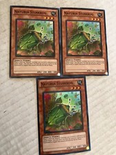 3 naturia stinkbug (1 is 1st edition) foil yu-gi-oh gaming cards cscan