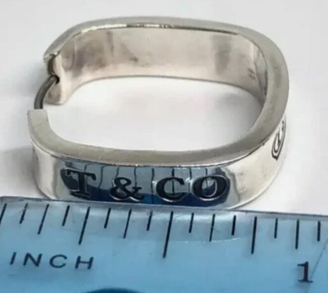 Rare Tiffany Co. Tiffany Square Hoop Earrings Narrow 1837 925