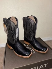 Ariat Genuine Black Ostrich Boots Men’s Size 9.5 EE (Check Description)