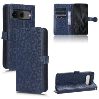 Für Google Pixel 8 Honeycomb Dot Textur Leder Handy Hülle Cover Schale