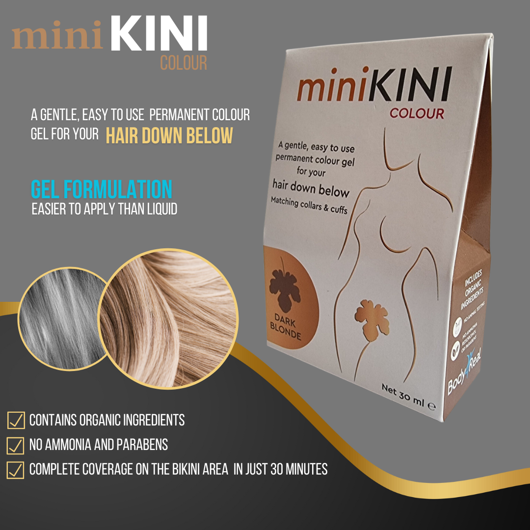 MiniKINI Color Instant Cover Gray Pubic Hair Dye Ammonia Free Vegan