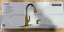NEW! Kohler Farland (26756-SD-2MB) Kitchen Faucet - Brushed Moderne Brass - Gold